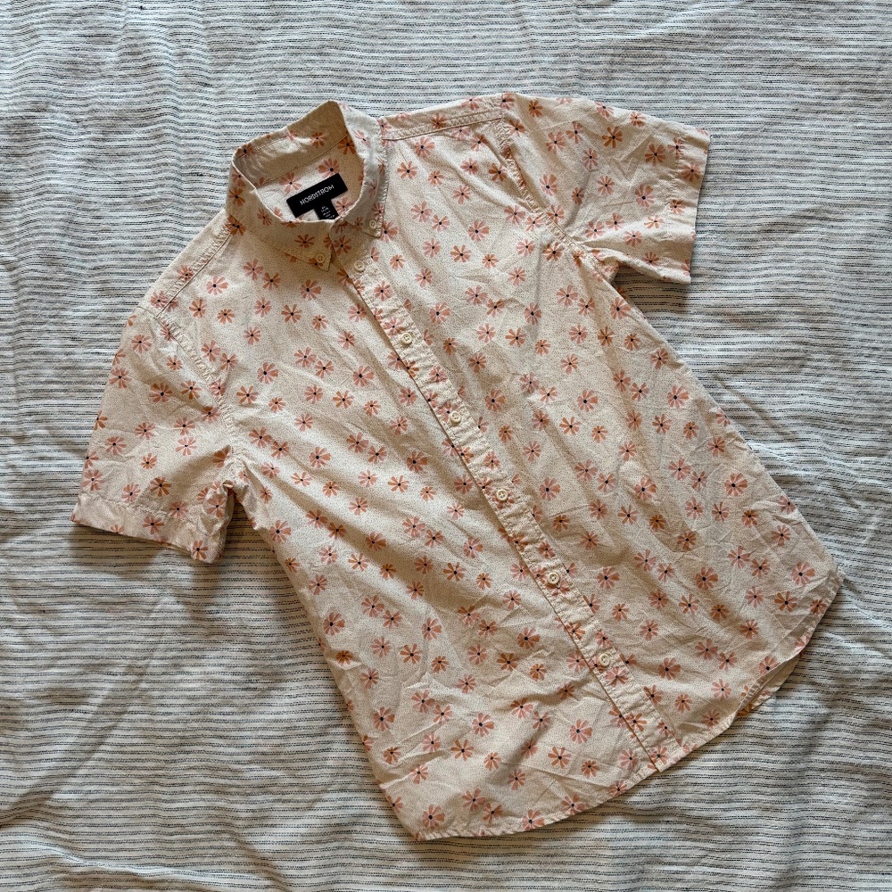 Nordstrom Boys Button Up Short Sleeve, size XL (14/16)